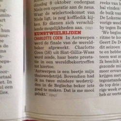Het Nieuwsblad.. but not always the correct info #kunstwielrijden :-/