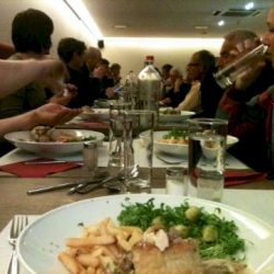Crew dinner at DeKeyser Hotel! Getting spoiled :-)